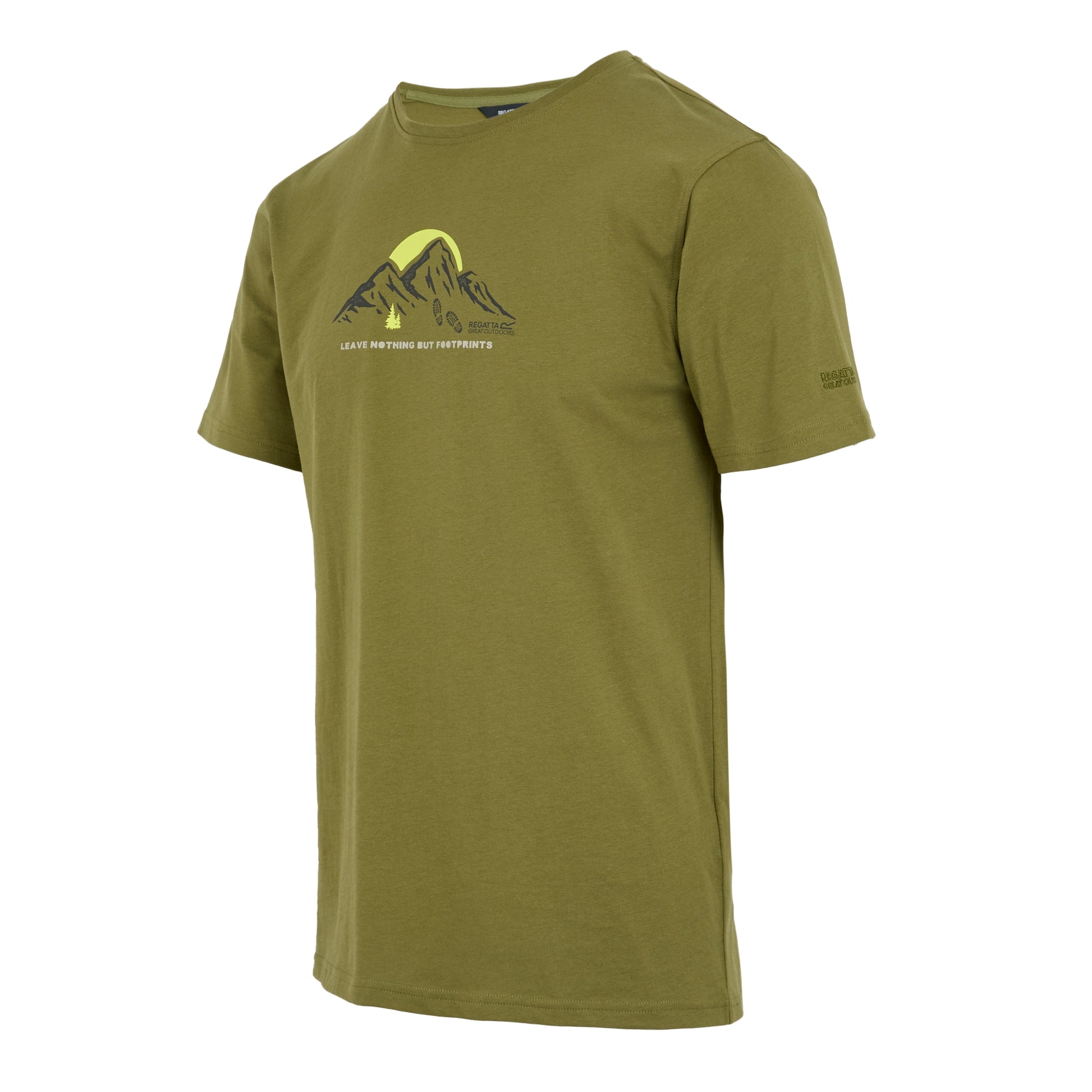 Nephrite Green - Side - Regatta Mens Leave Nothing But Footprints Cline IX T-Shirt