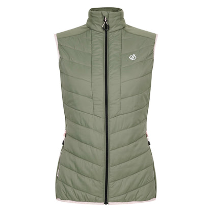Olivine Green - Front - Dare 2B Womens-Ladies Liven Baffled Gilet