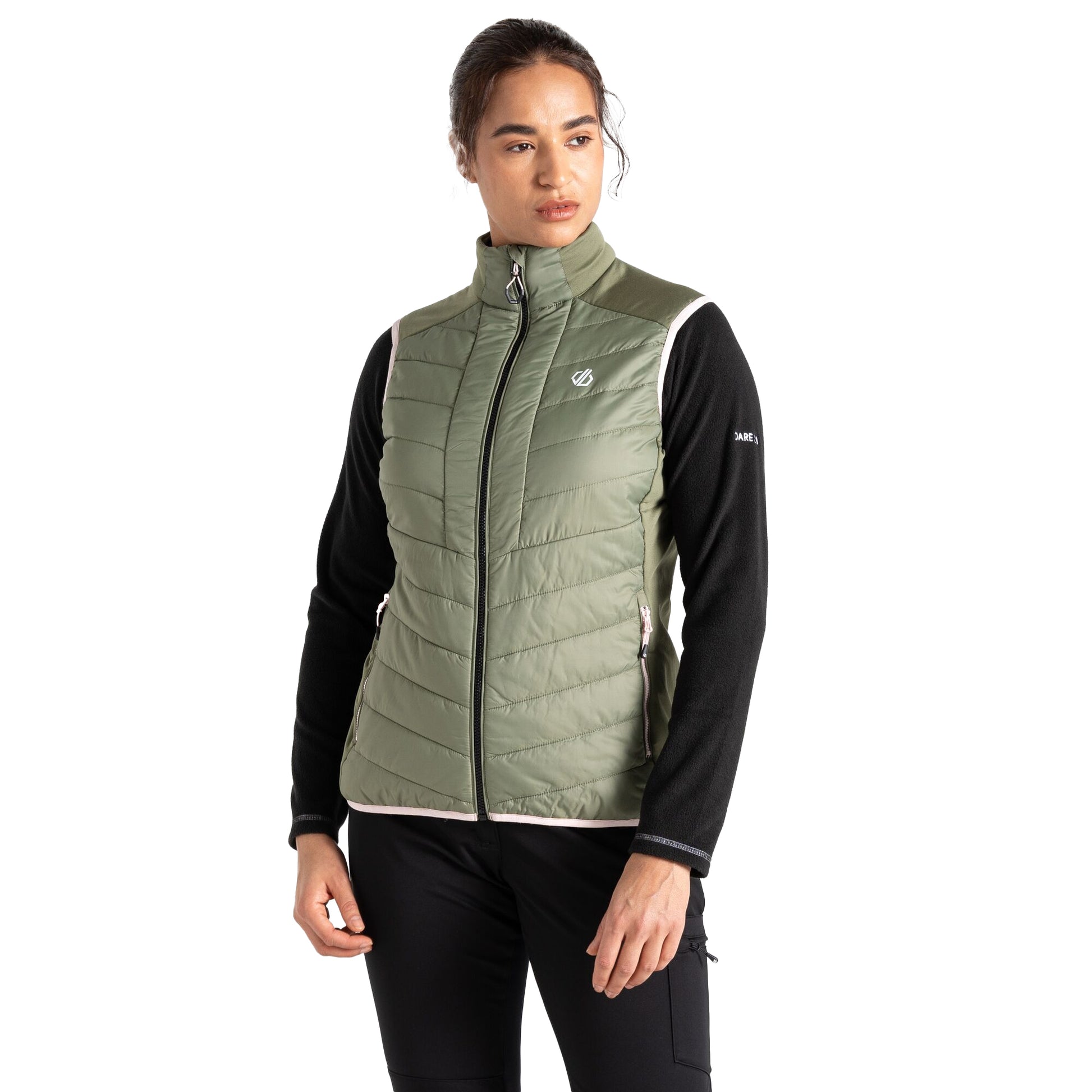 Olivine Green - Lifestyle - Dare 2B Womens-Ladies Liven Baffled Gilet