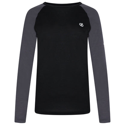 Black-Ebony - Front - Dare 2B Womens-Ladies Exchange Base Layer Top
