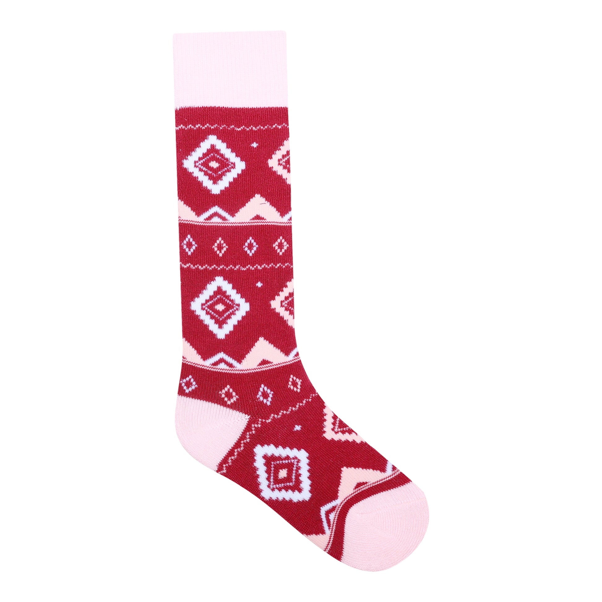 Berry Pink-Rose - Back - Dare 2B Childrens-Kids Geometric Ski Socks