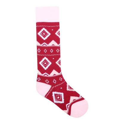 Berry Pink-Rose - Back - Dare 2B Childrens-Kids Geometric Ski Socks