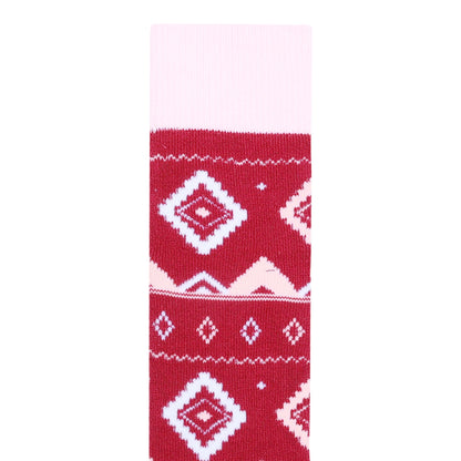 Berry Pink-Rose - Side - Dare 2B Childrens-Kids Geometric Ski Socks