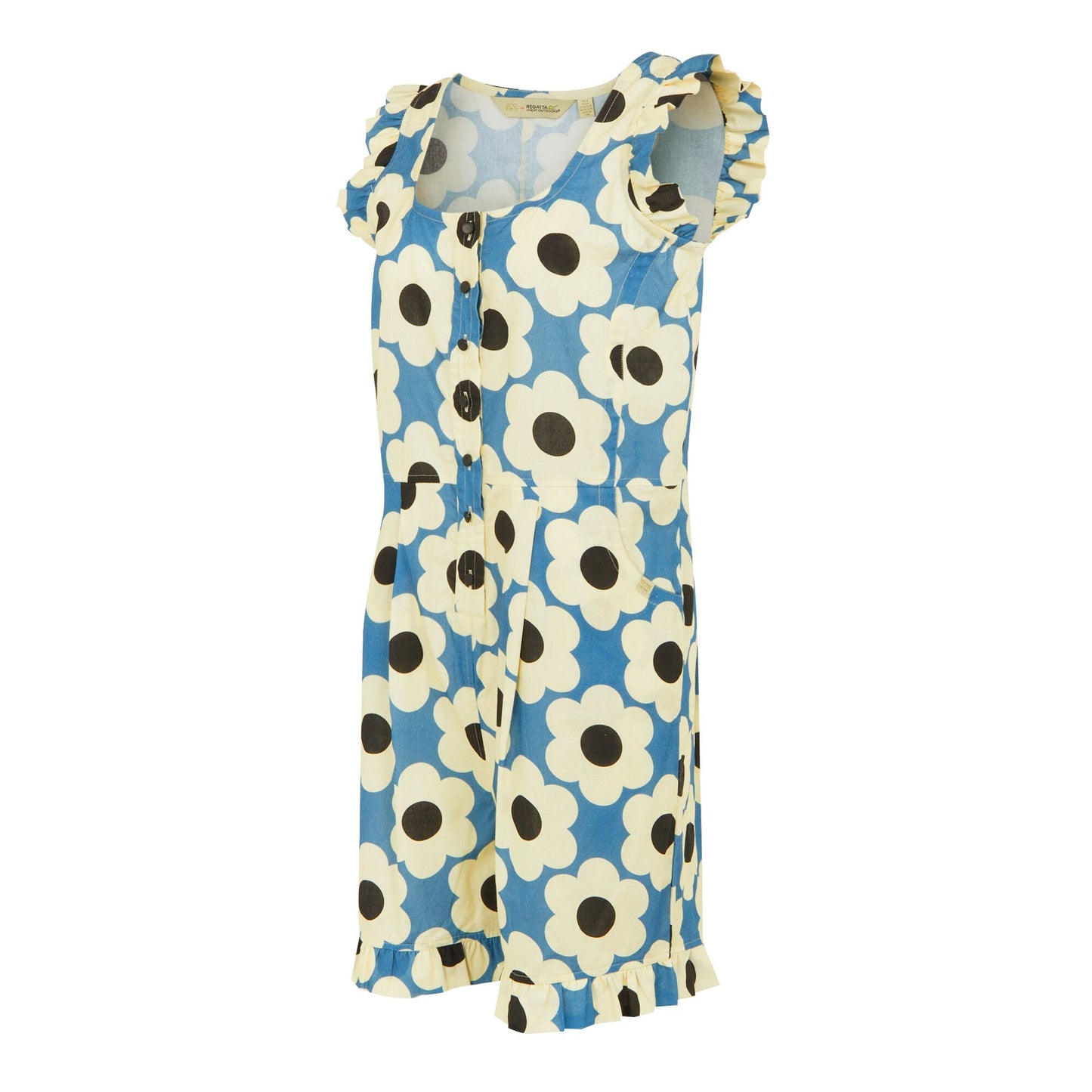 Blue - Side - Regatta Womens-Ladies Orla Kiely Sixties Daisy Playsuit