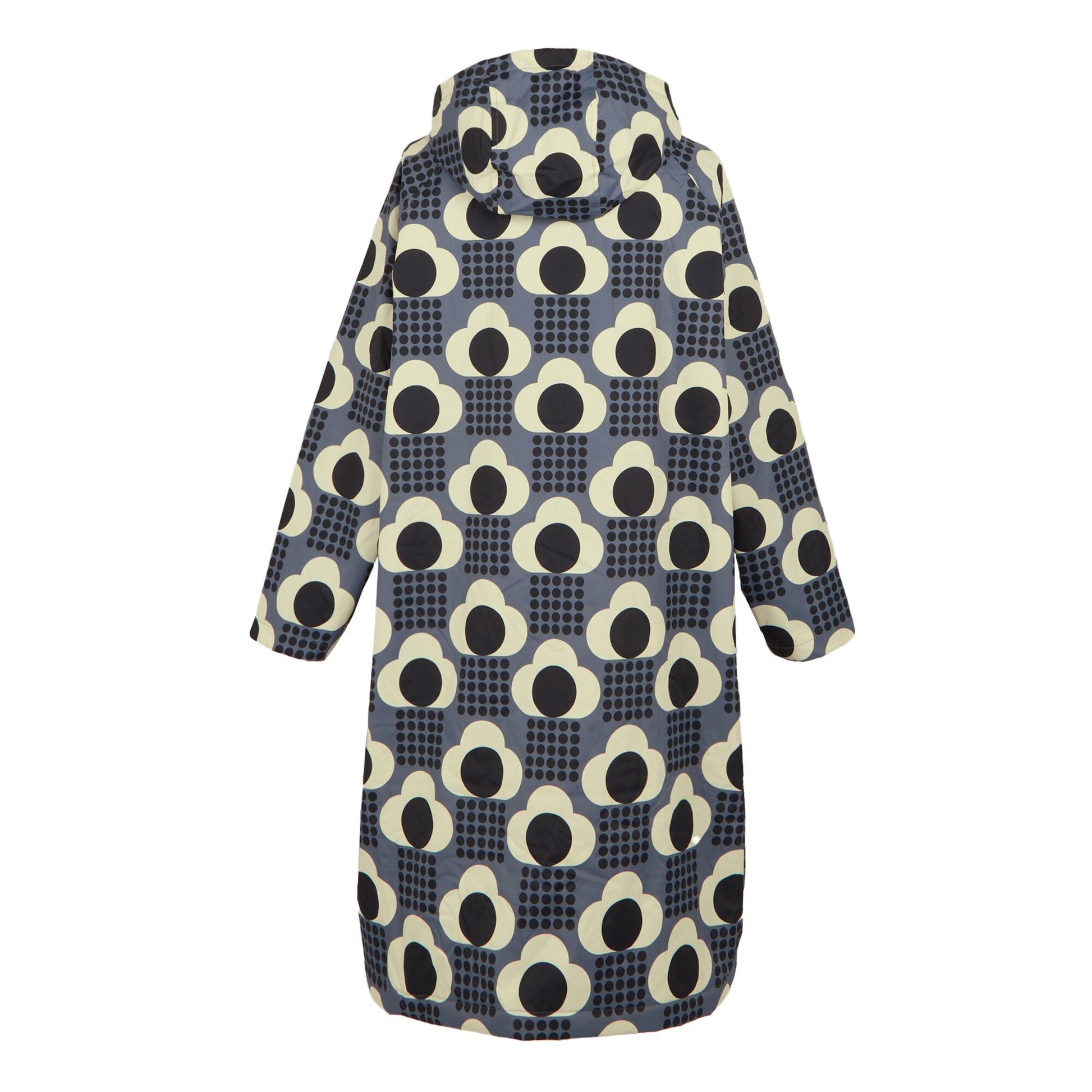 Grey - Back - Regatta Womens-Ladies Orla Kiely Rain Cloud Changing Robe