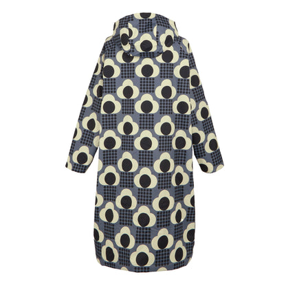 Grey - Back - Regatta Womens-Ladies Orla Kiely Rain Cloud Changing Robe