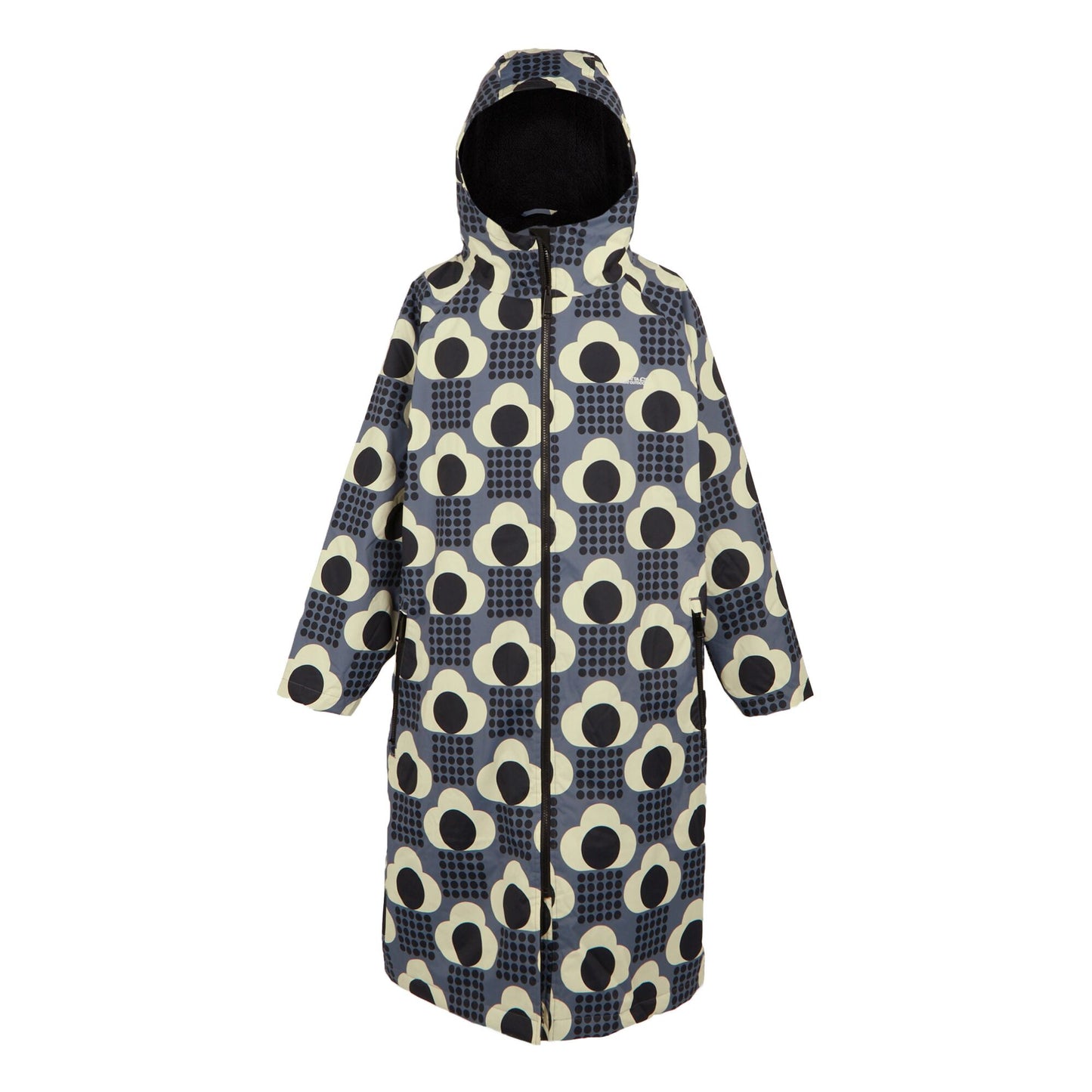 Grey - Front - Regatta Womens-Ladies Orla Kiely Rain Cloud Changing Robe