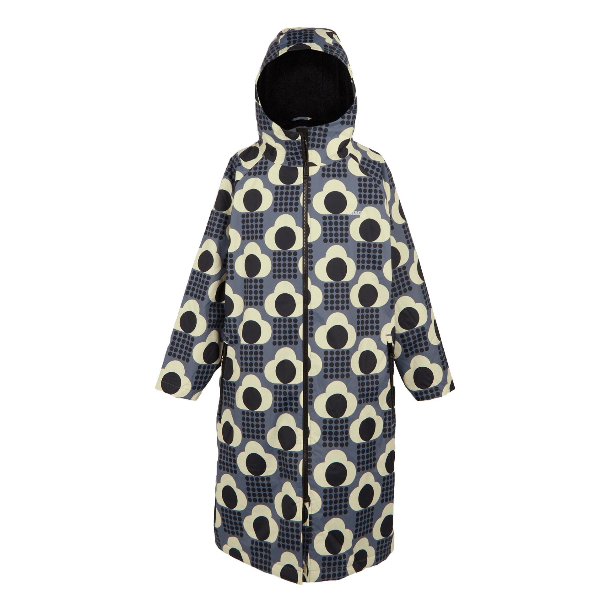 Grey - Front - Regatta Womens-Ladies Orla Kiely Rain Cloud Changing Robe