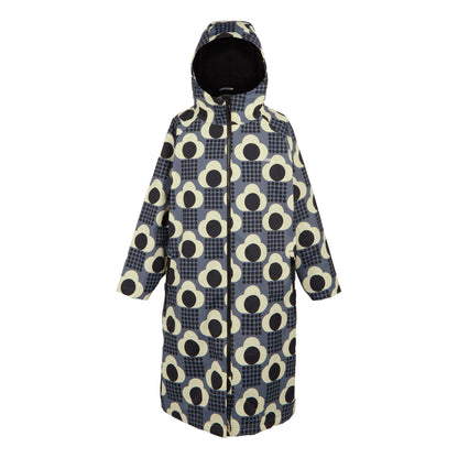 Grey - Front - Regatta Womens-Ladies Orla Kiely Rain Cloud Changing Robe