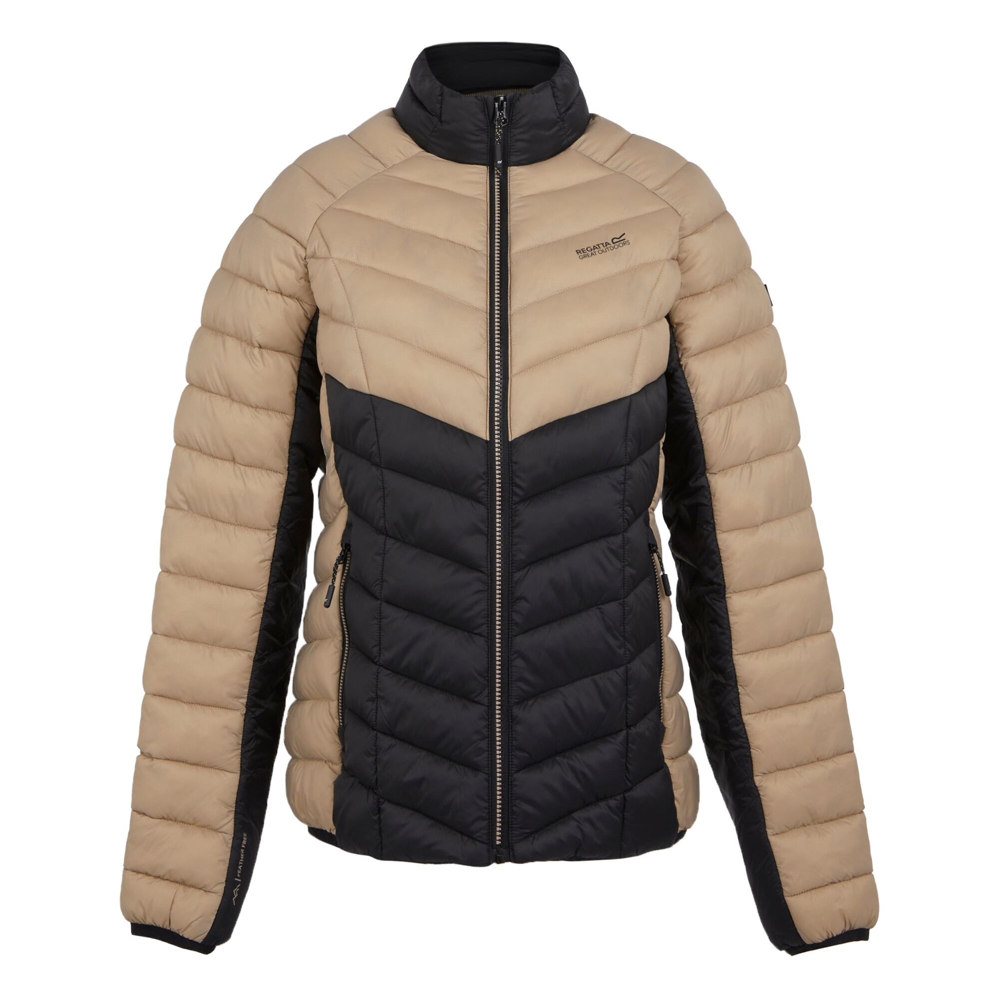 Warm Taupe-Black - Front - Regatta Womens-Ladies Dalent Quilted Jacket