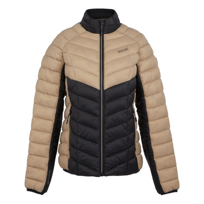 Warm Taupe-Black - Front - Regatta Womens-Ladies Dalent Quilted Jacket