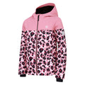 Dusty Rose - Side - Dare 2B Childrens-Kids Liftie Cheetah Print Ski Jacket