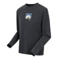 Black - Side - Regatta Mens Maylow Scenery Marl Long-Sleeved T-Shirt