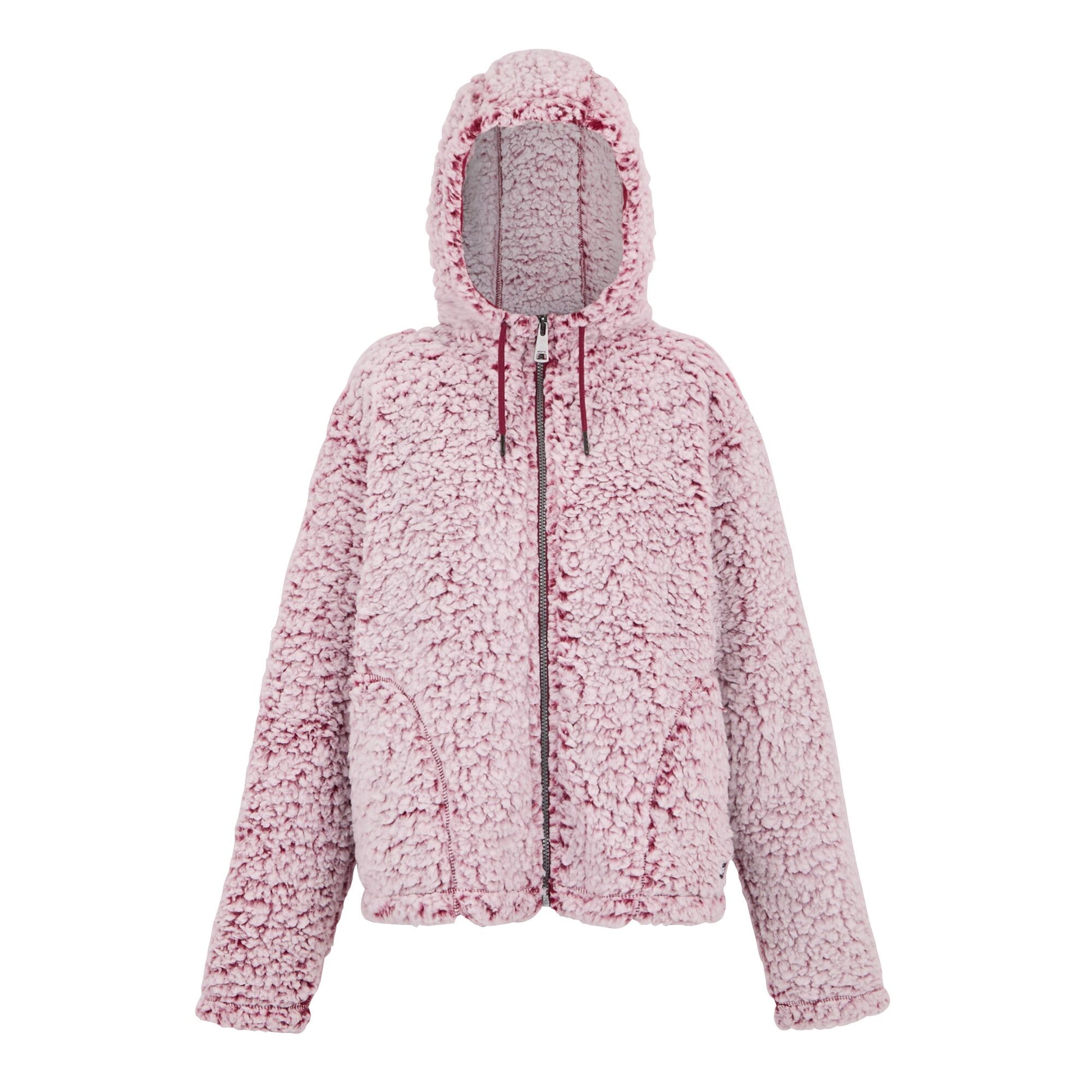 Rumba Red - Front - Regatta Womens-Ladies Zelpha Fluffy Hooded Fleece Jacket