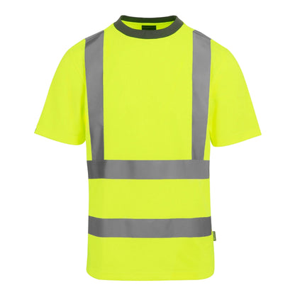 Yellow - Front - Regatta Professional Mens Hi-Vis Safety T-Shirt