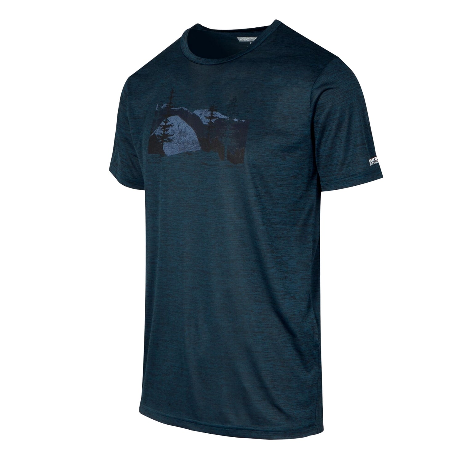 Moonlight Denim - Side - Regatta Mens Fingal VIII Scenery Marl T-Shirt