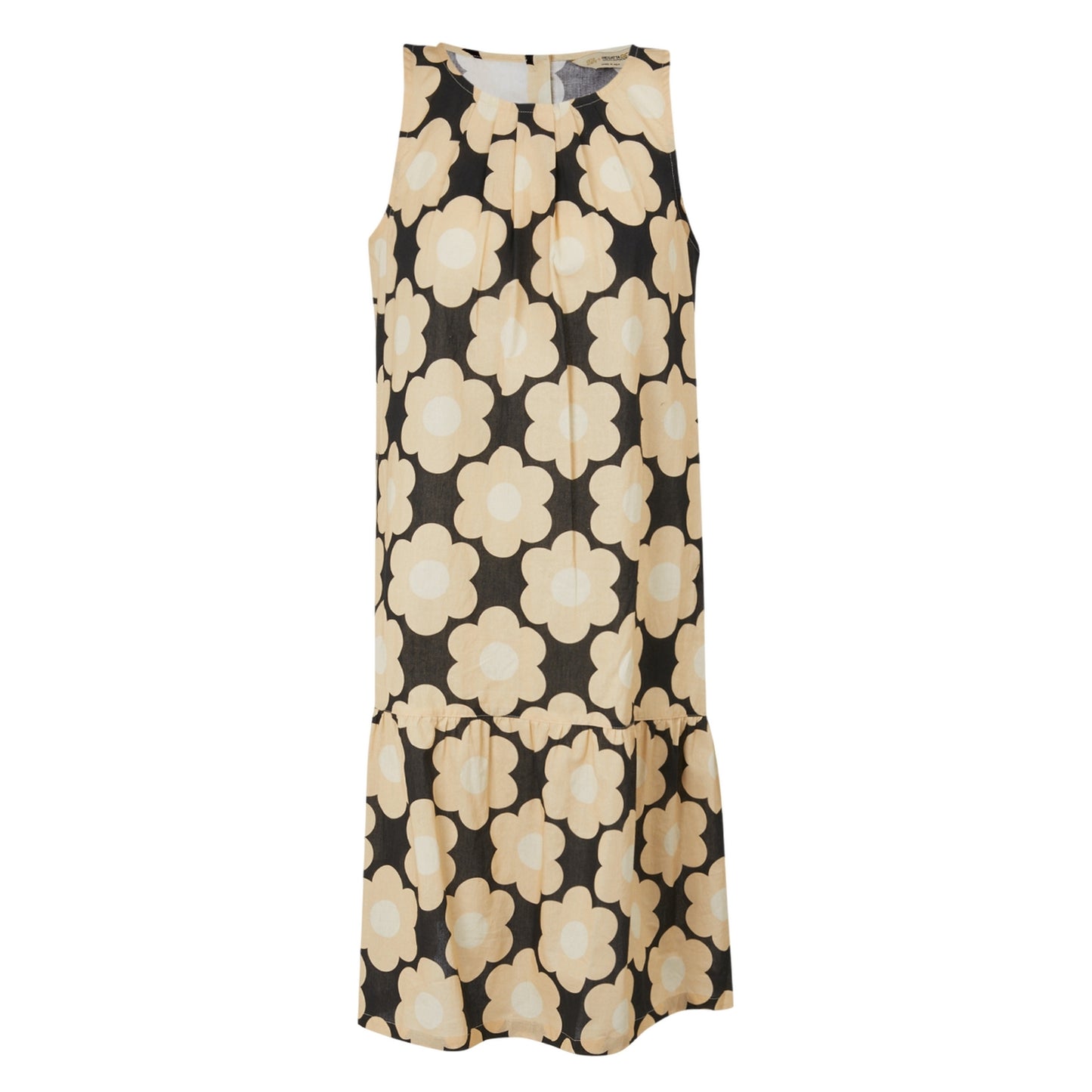 Black - Front - Regatta Womens-Ladies Orla Kiely Sixties Daisy Sleeveless Summer Dress