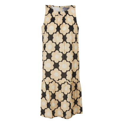 Black - Front - Regatta Womens-Ladies Orla Kiely Sixties Daisy Sleeveless Summer Dress