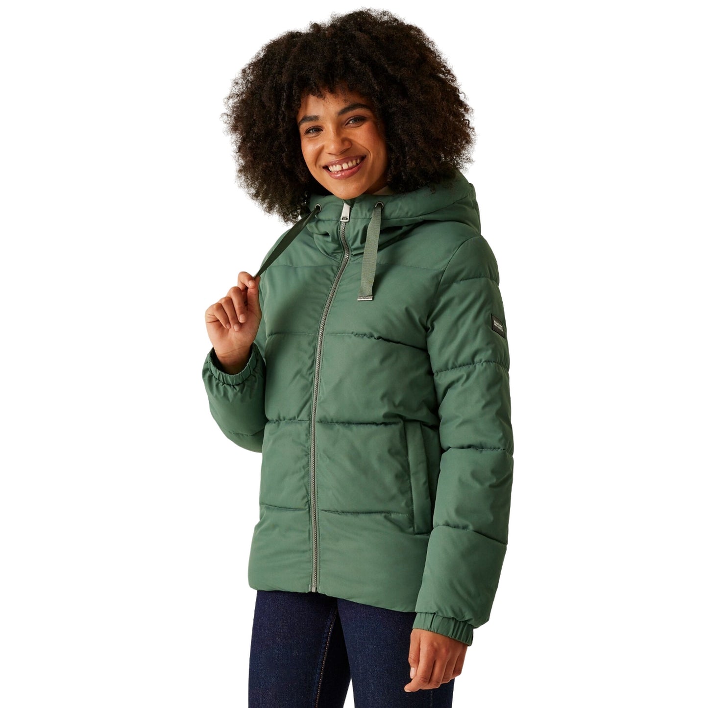 Dark Forest Green - Side - Regatta Womens-Ladies Arilie Quilted Jacket