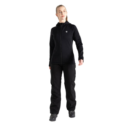 Black - Side - Dare 2B Womens-Ladies Density Core Stretch Midlayer