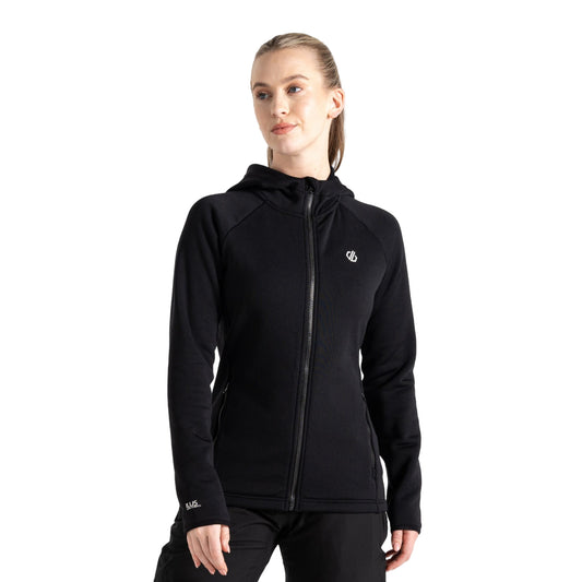 Black - Front - Dare 2B Womens-Ladies Density Core Stretch Midlayer