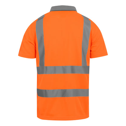 Orange - Back - Regatta Professional Mens Hi-Vis Polo Shirt