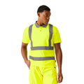 Yellow - Side - Regatta Professional Mens Hi-Vis Polo Shirt