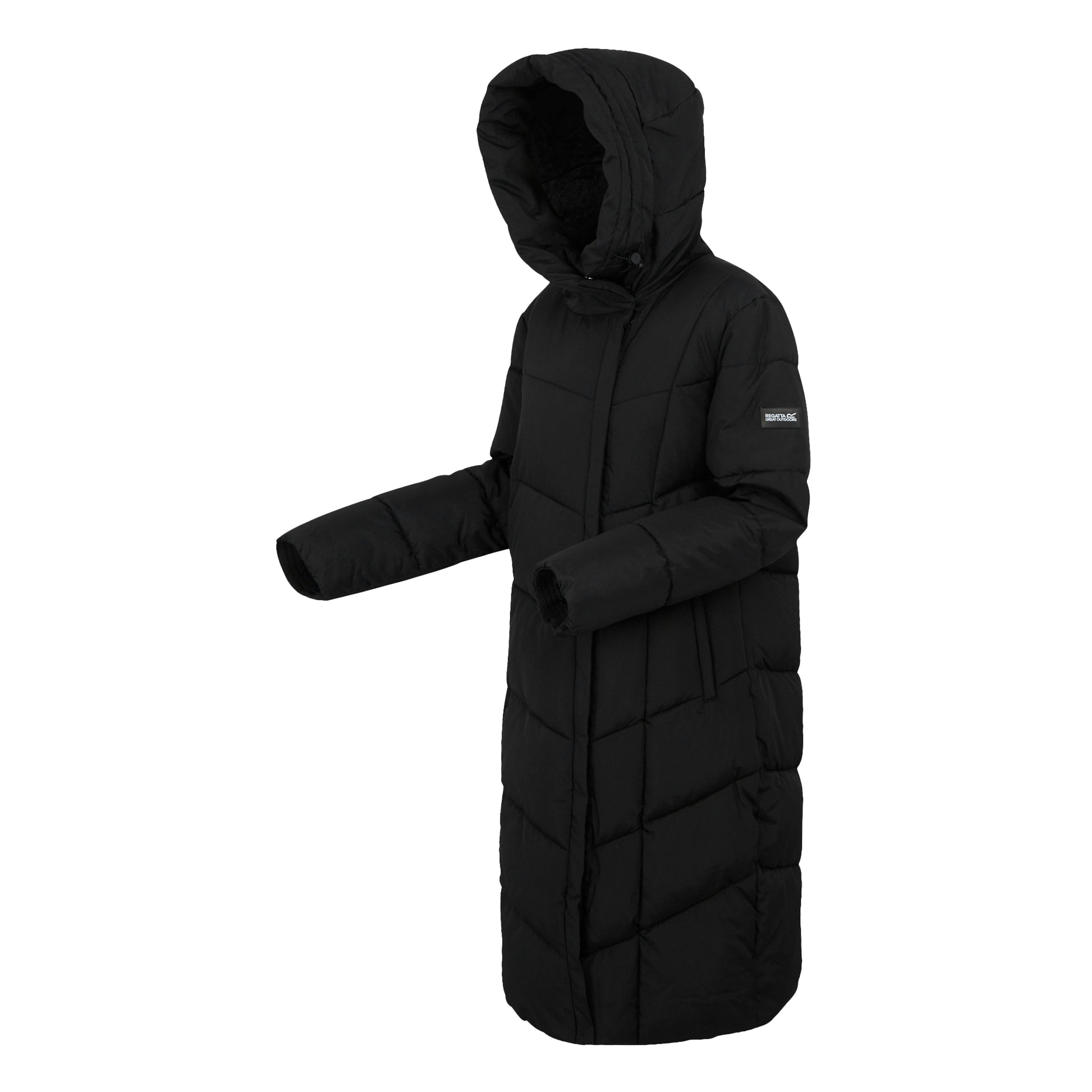 Black - Side - Regatta Womens-Ladies Nurie Quilted Jacket