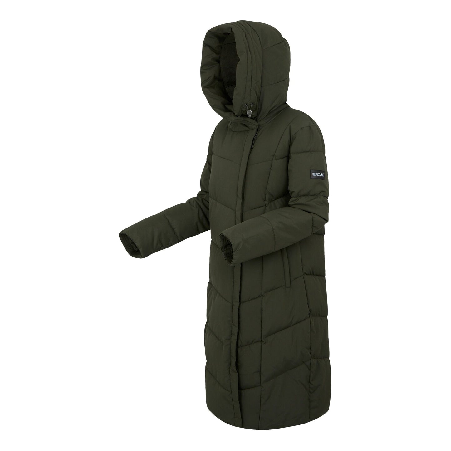 Dark Khaki - Side - Regatta Womens-Ladies Nurie Quilted Jacket