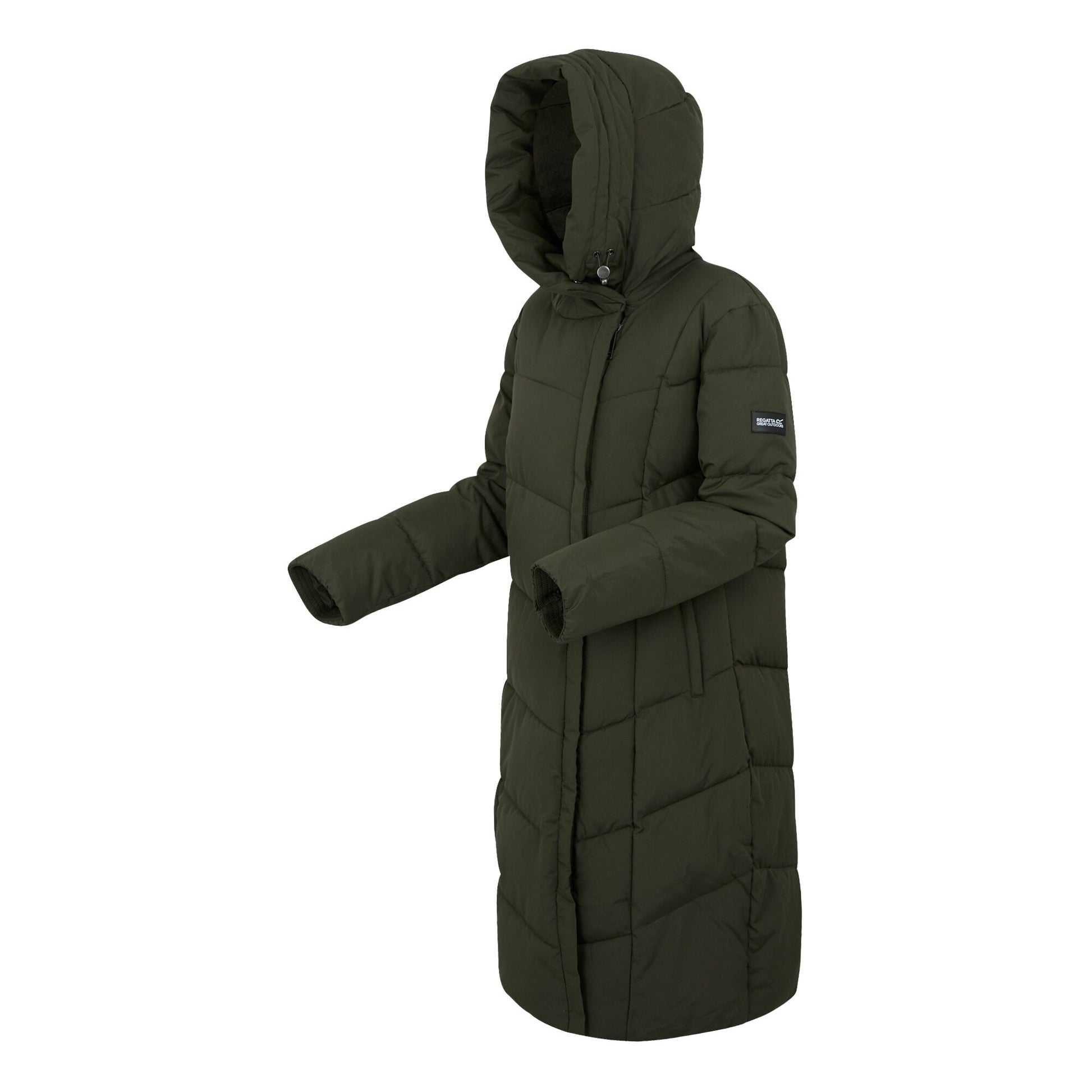 Dark Khaki - Side - Regatta Womens-Ladies Nurie Quilted Jacket