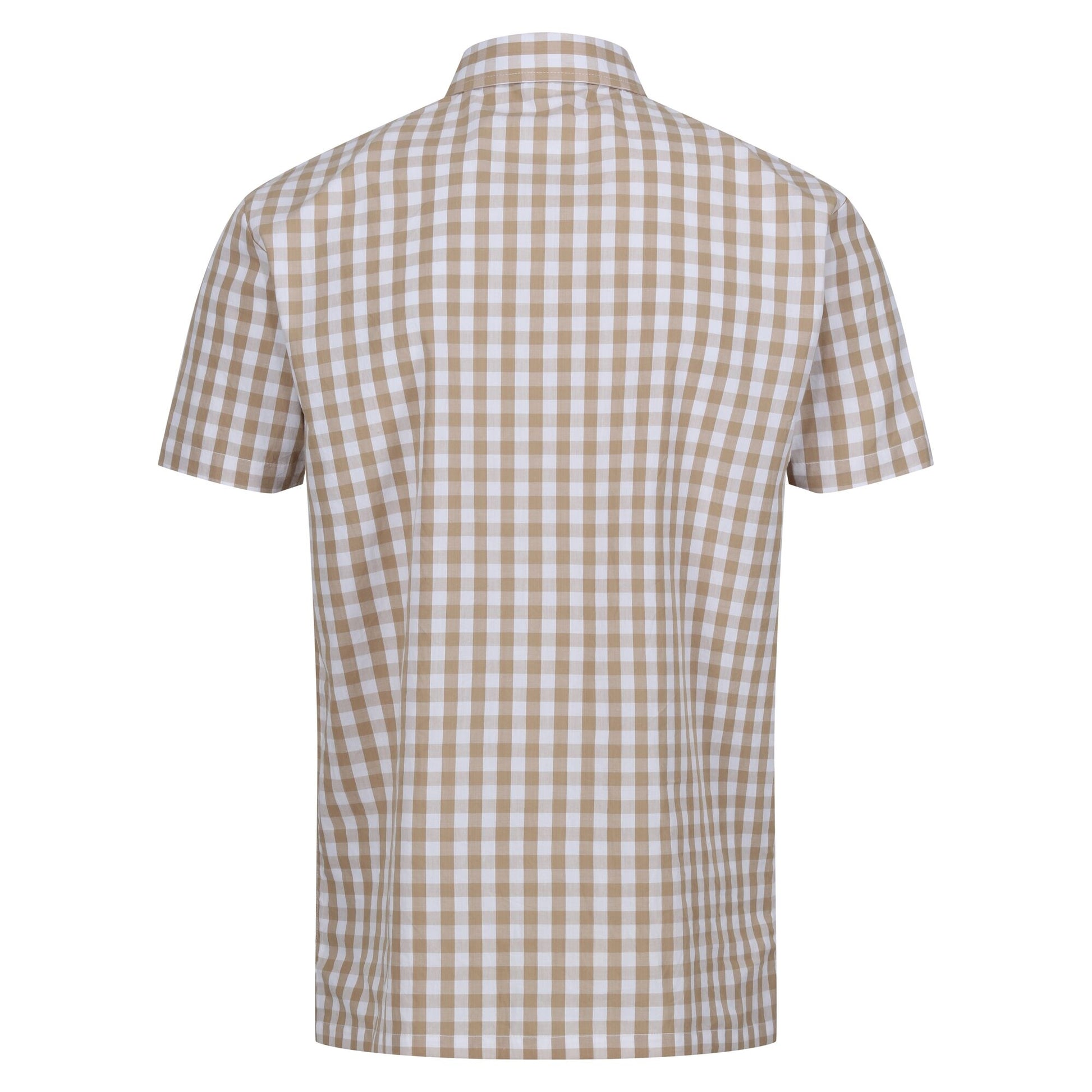 Oat-White - Back - Regatta Mens Denmoor Checked Shirt