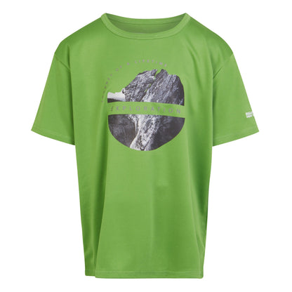 Piquant Green - Front - Regatta Childrens-Kids Alvardo VIII Exploration T-Shirt
