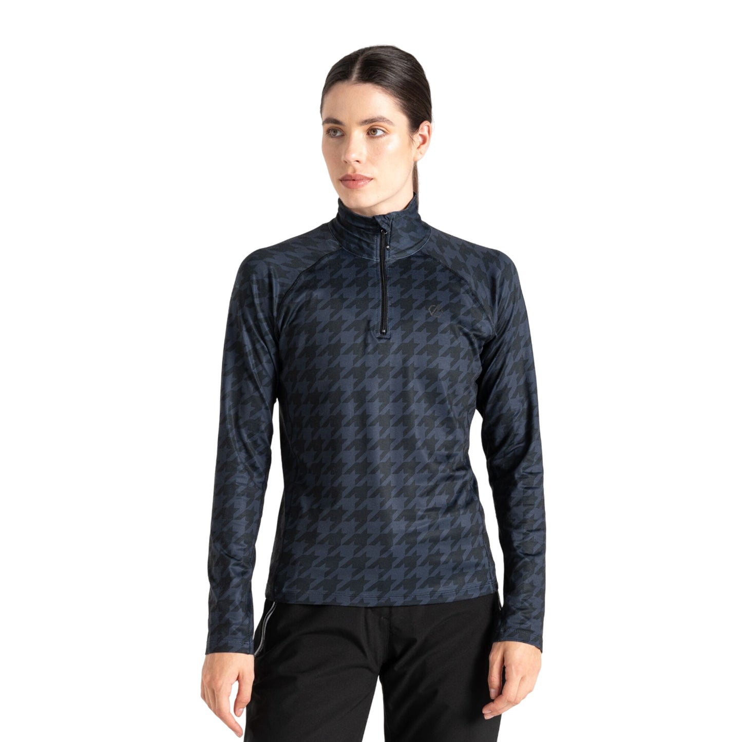 Black - Lifestyle - Dare 2B Womens-Ladies Divulge Dogtooth Core Stretch Midlayer