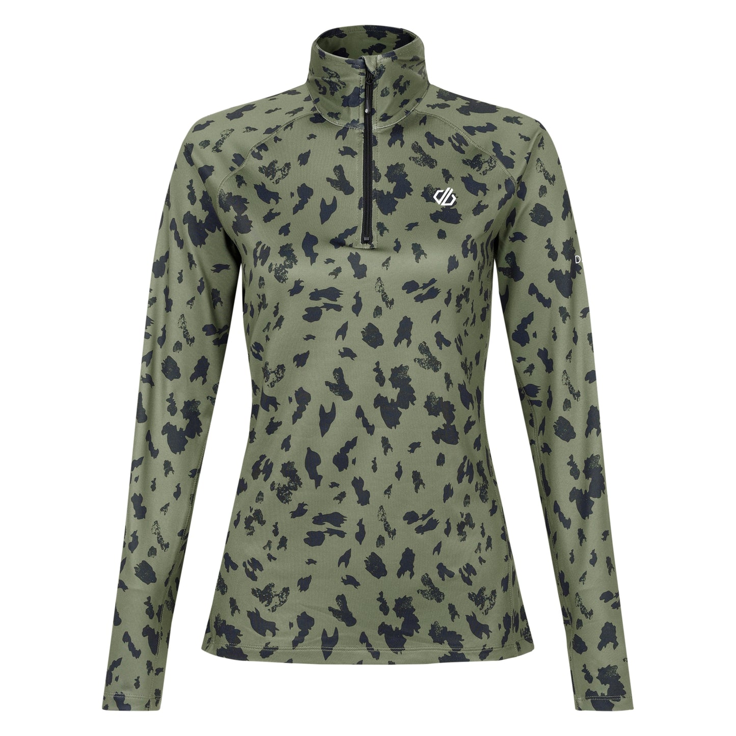 Olivine Green - Front - Dare 2B Womens-Ladies Divulge Dash Print Core Stretch Midlayer