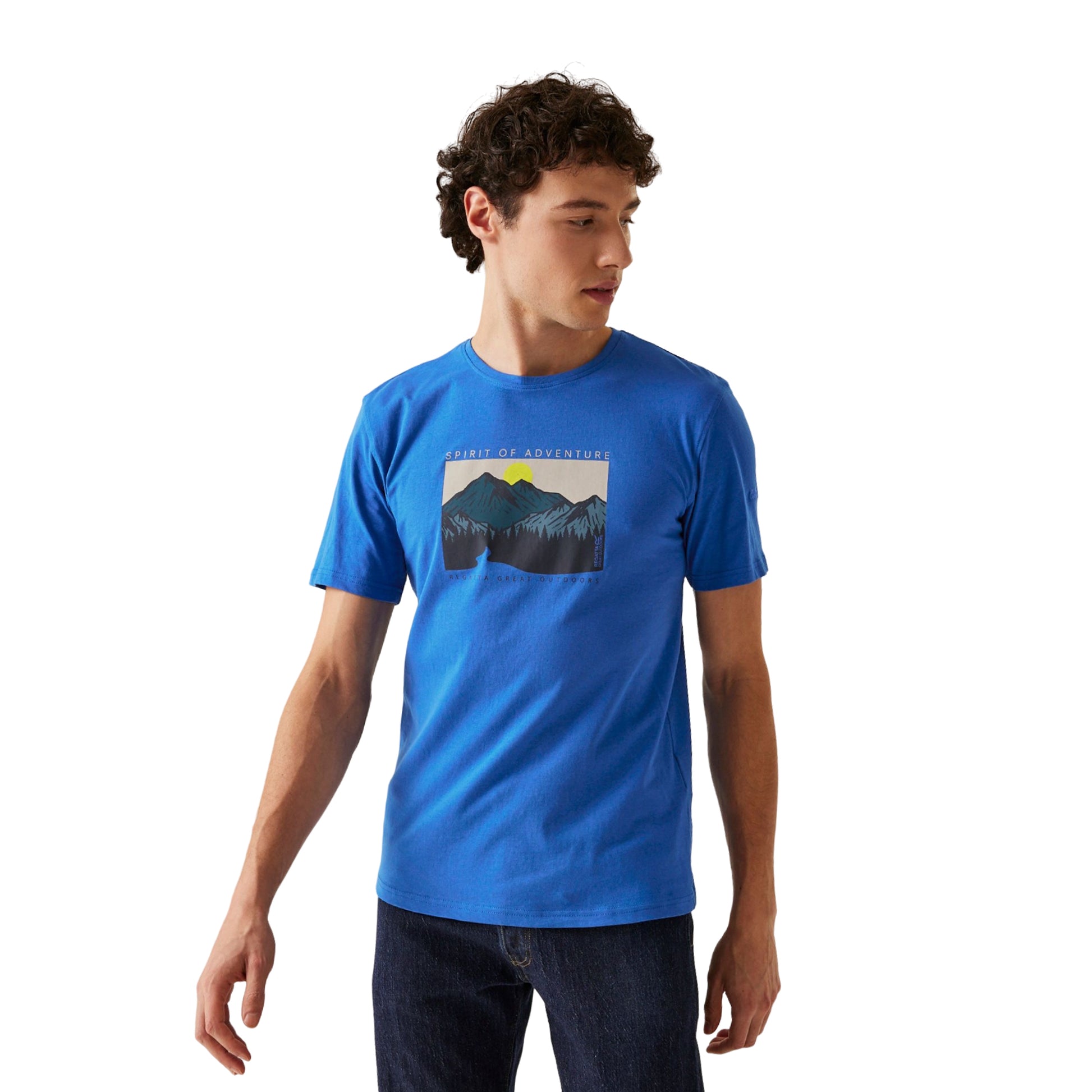 Olympian Blue - Side - Regatta Mens Cline IX Sunrise T-Shirt