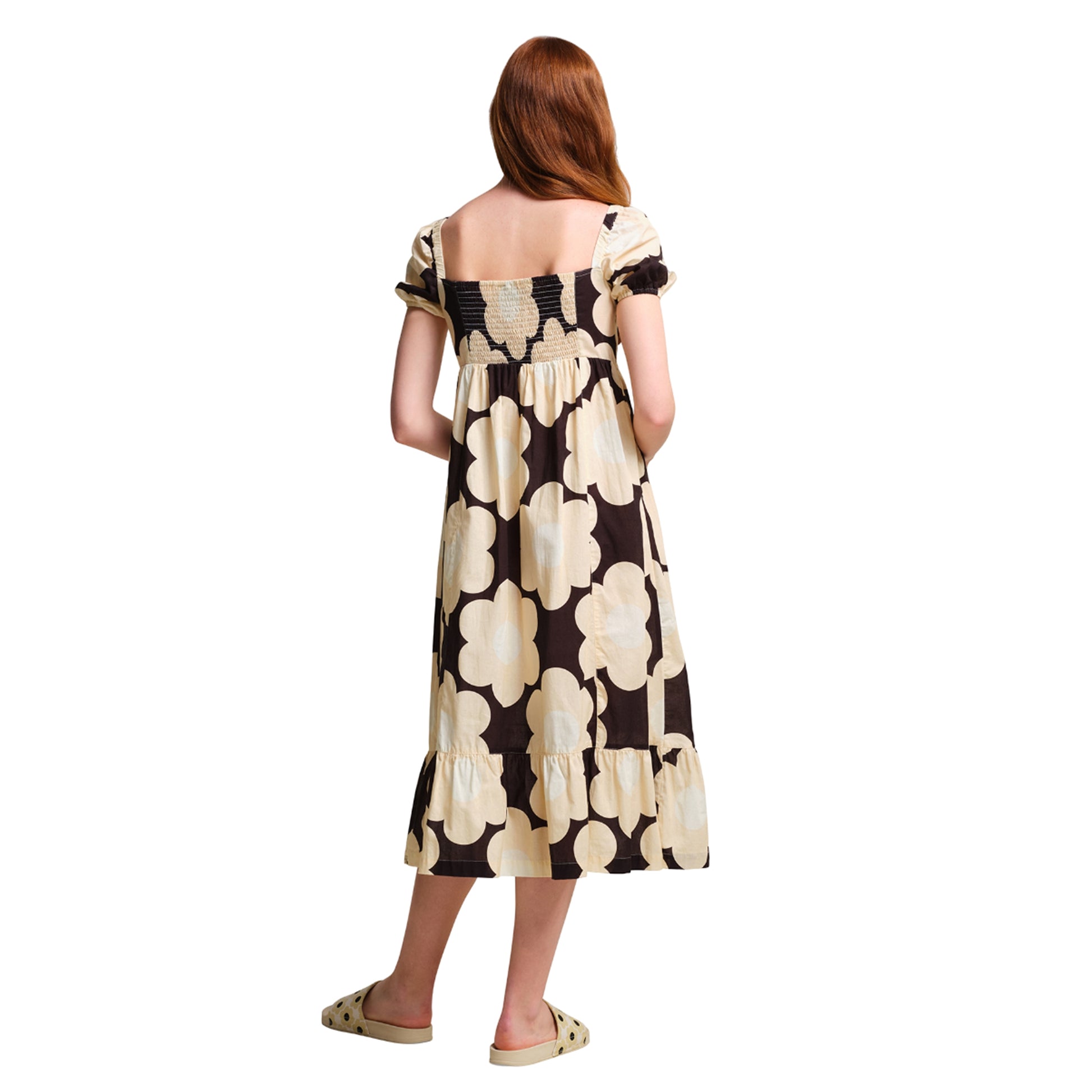 Black - Pack Shot - Regatta Womens-Ladies Orla Kiely Sixties Daisy Summer Midi Dress