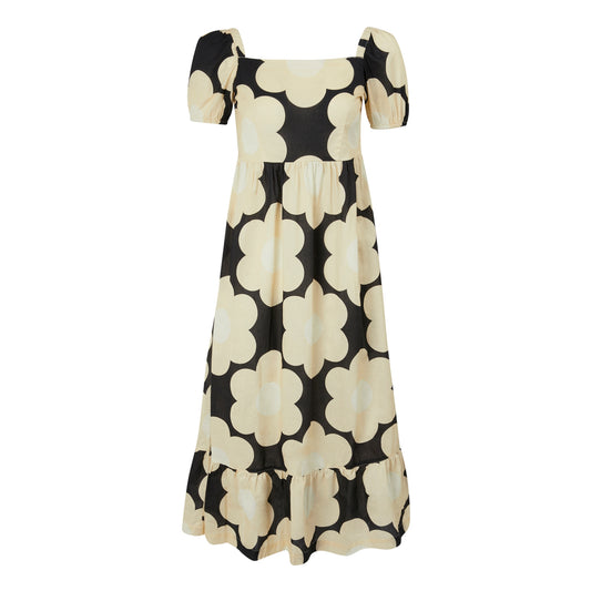Black - Front - Regatta Womens-Ladies Orla Kiely Sixties Daisy Summer Midi Dress