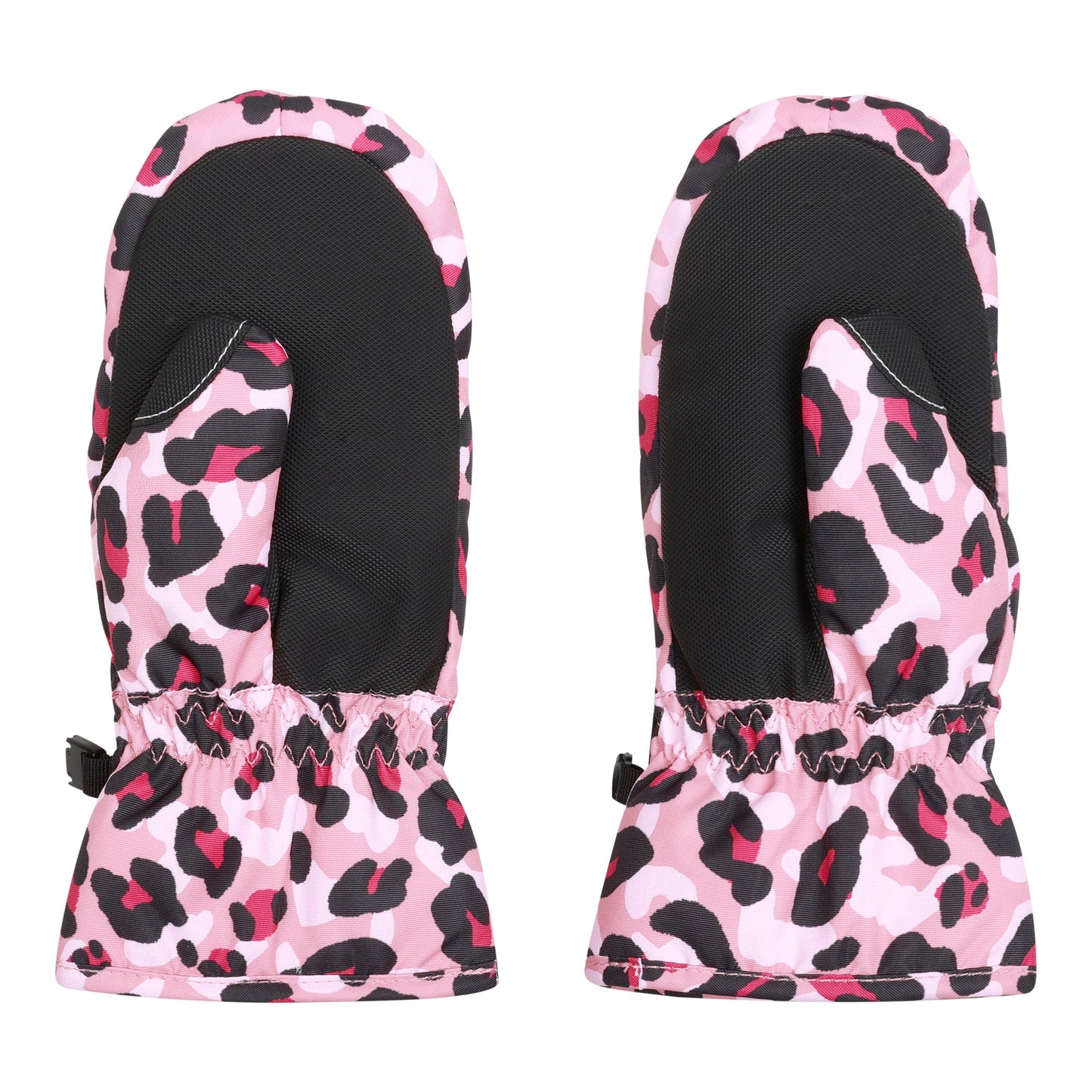 Dusty Rose - Back - Dare 2B Childrens-Kids Jovial Cheetah Print Mittens