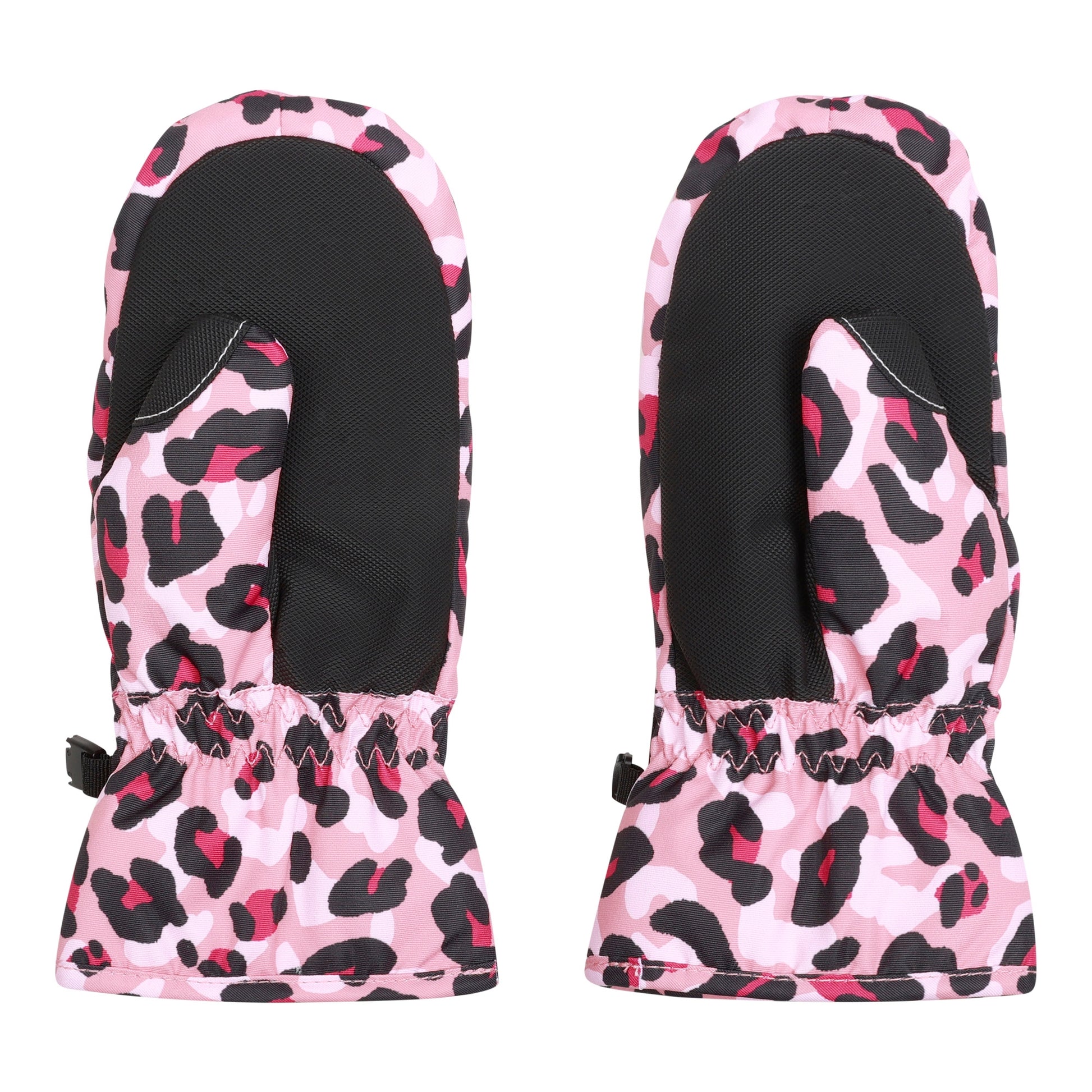 Dusty Rose - Back - Dare 2B Childrens-Kids Jovial Cheetah Print Mittens