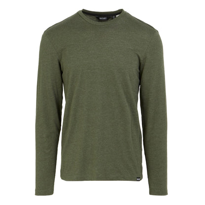 Dark Khaki Marl - Front - Regatta Mens Maylow Plain T-Shirt
