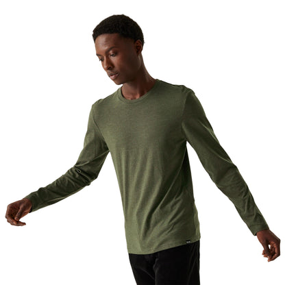 Dark Khaki Marl - Side - Regatta Mens Maylow Plain T-Shirt