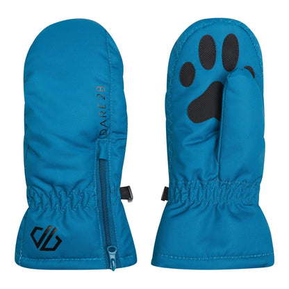 Dusty Rose - Side - Dare 2B Childrens-Kids Snowplay II Paw Print Mittens