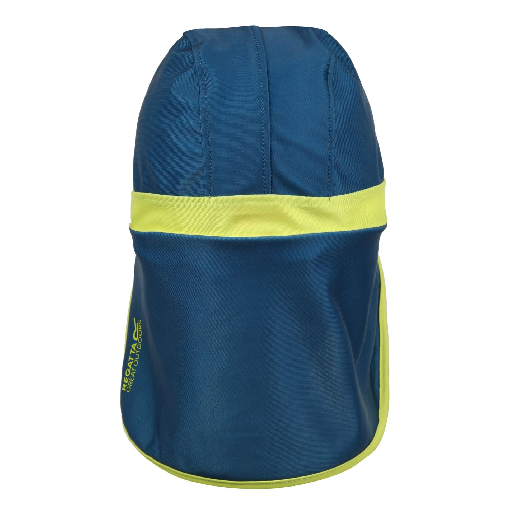 Moroccan Blue-Citron Lime - Back - Regatta Childrens-Kids Spirit Of Adventure Protect II Wave Cap