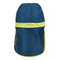 Moroccan Blue-Citron Lime - Back - Regatta Childrens-Kids Spirit Of Adventure Protect II Wave Cap