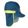 Moroccan Blue-Citron Lime - Lifestyle - Regatta Childrens-Kids Spirit Of Adventure Protect II Wave Cap