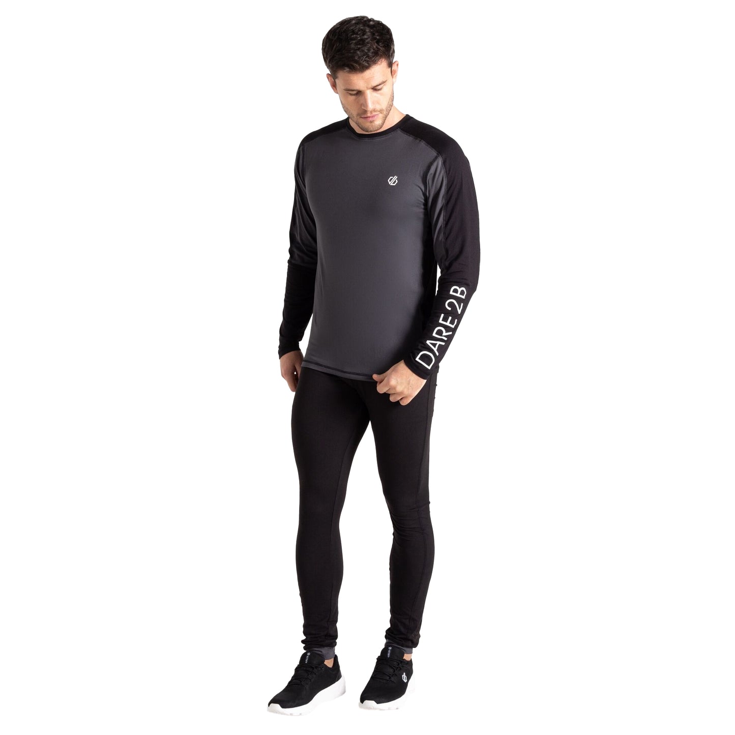 Black-Ebony - Pack Shot - Dare 2B Mens Exchange III Base Layer Top
