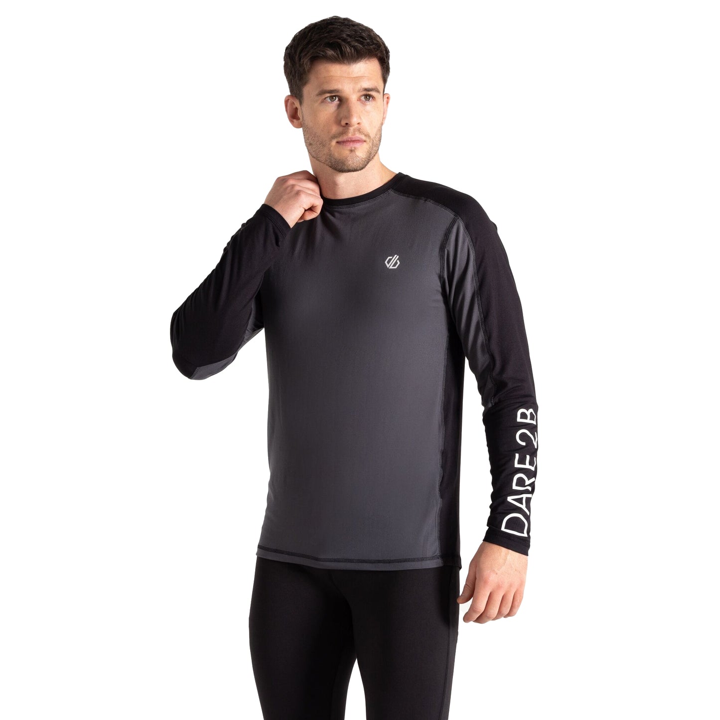 Black-Ebony - Side - Dare 2B Mens Exchange III Base Layer Top