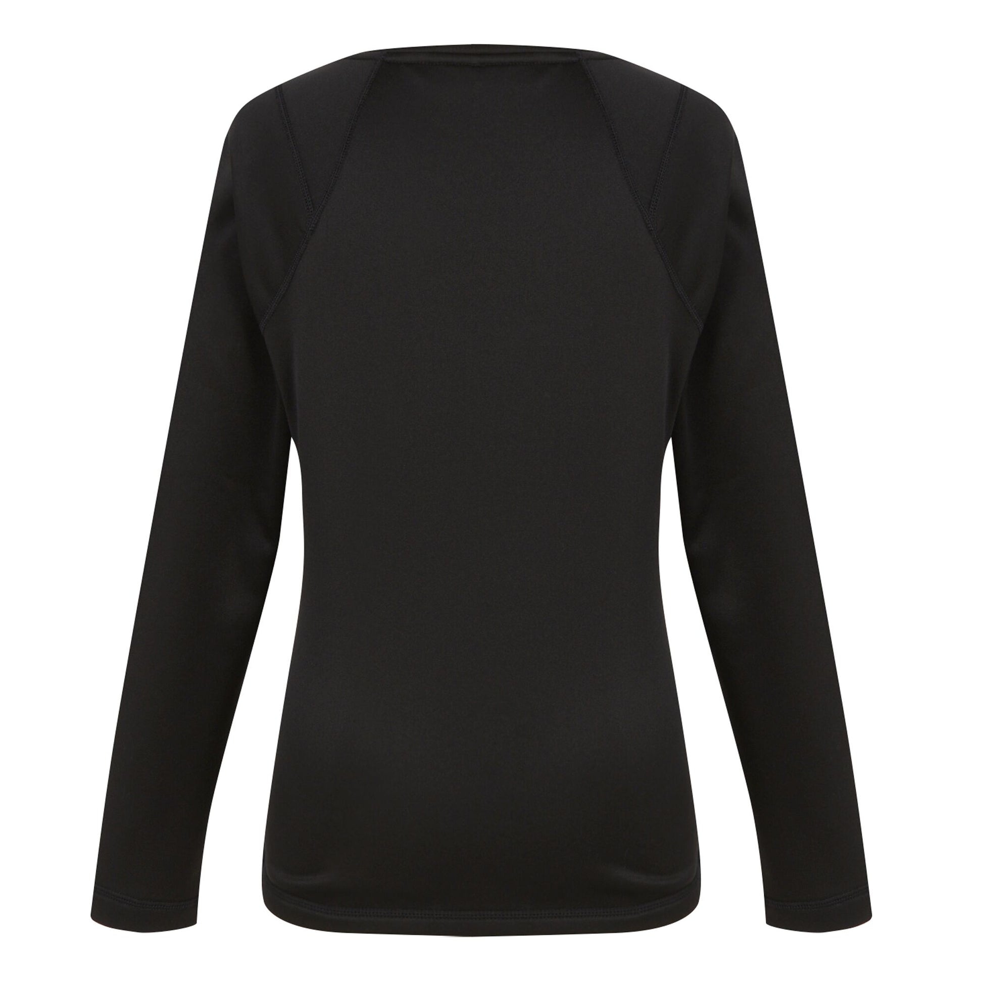 Black - Lifestyle - Regatta Womens-Ladies Plain Thermal Base Layer Set
