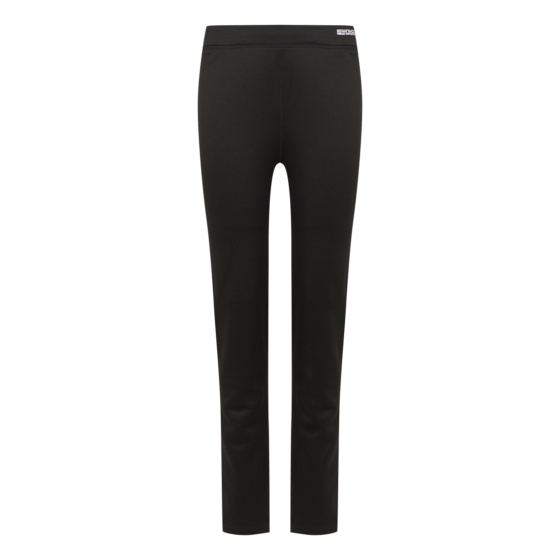 Black - Pack Shot - Regatta Womens-Ladies Plain Thermal Base Layer Set