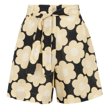 Black - Front - Regatta Womens-Ladies Orla Kiely II Sixties Daisy Summer Shorts